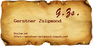 Gerstner Zsigmond névjegykártya