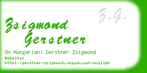 zsigmond gerstner business card